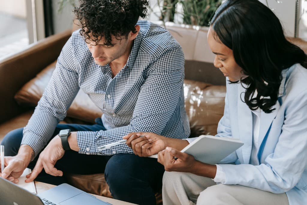 Remote professionals collaborating together
